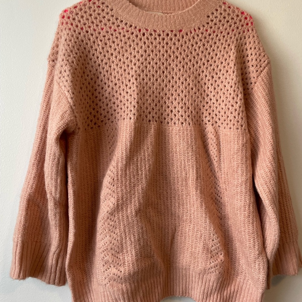 Oversized Sweater, Light Pink S